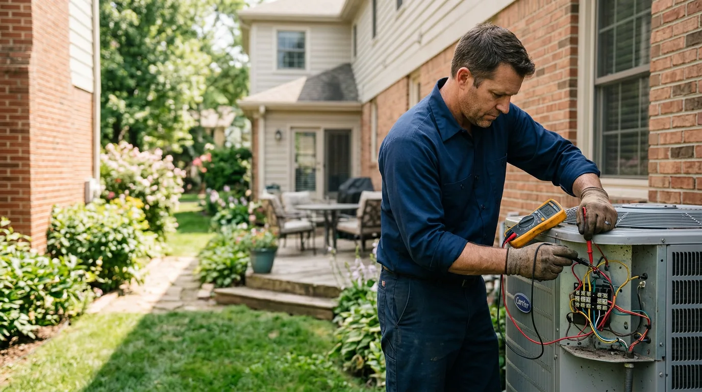 HVAC technician working near Petroleum, IN